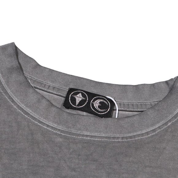 Thug Club Grey Distressed T Shirt With Minimalist Design - Picture 3 of 8